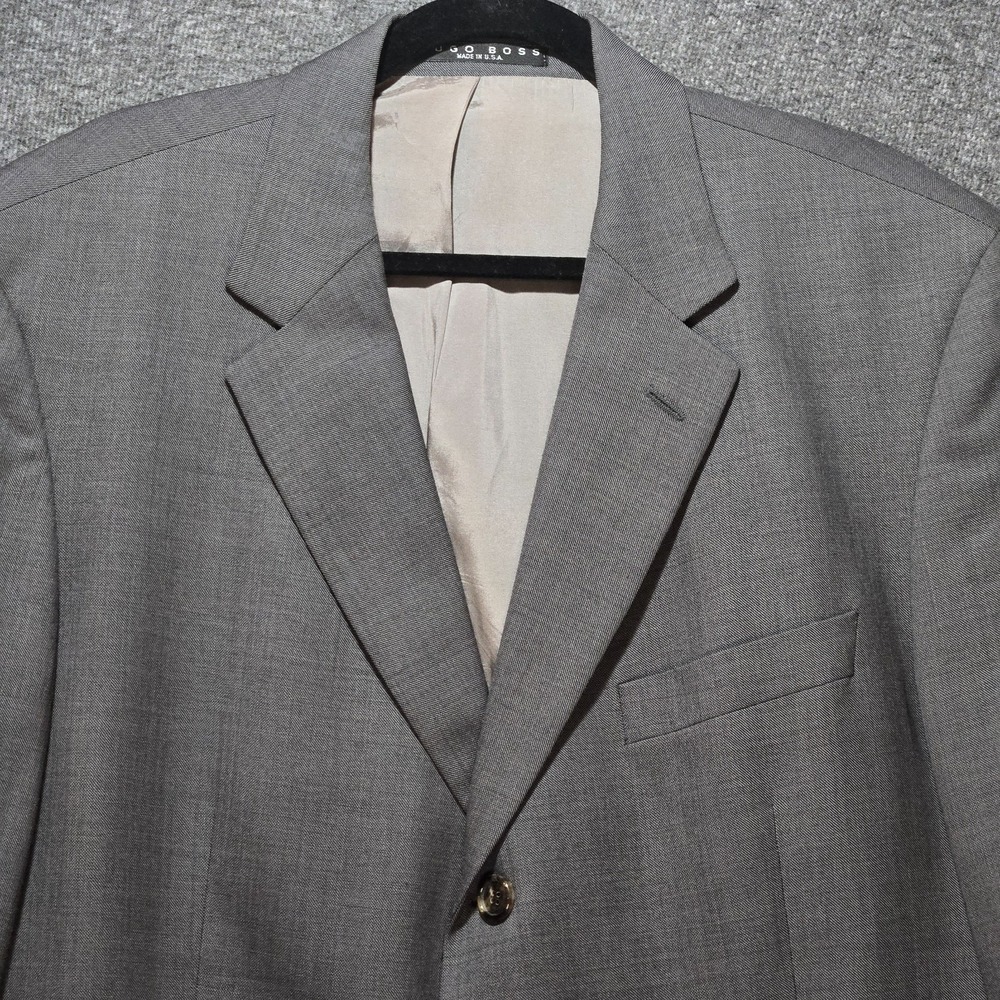 Hugo Boss Einstein / Sigma Mens Gray 3-Button Wool Suit Jacket Blazer 44L